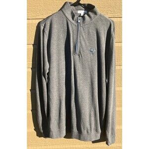 Peter Millar Pullover Mens Large Gray Performance Quarter Zip